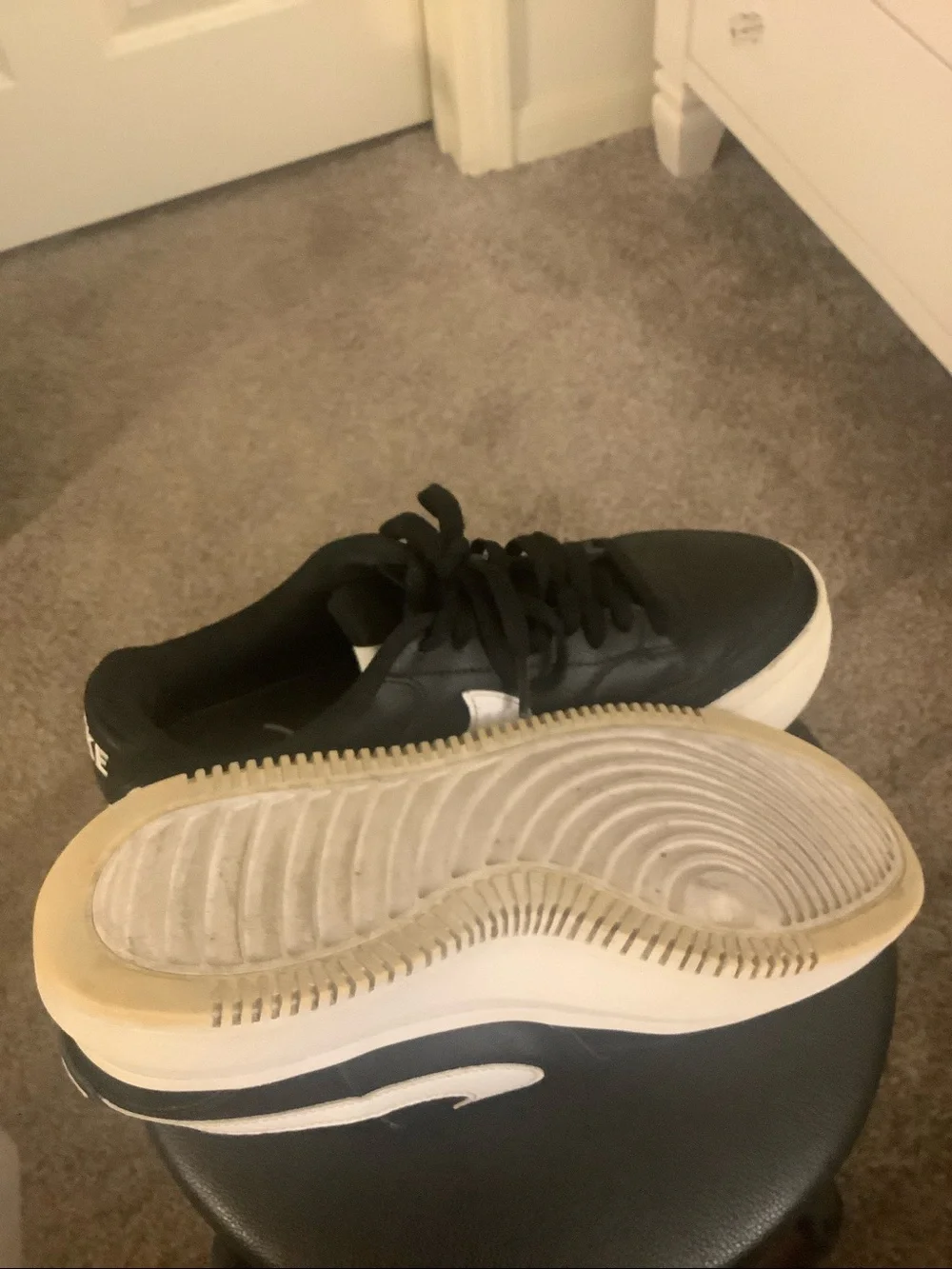 Nike  Court Vision Alta Leather Platform Casual Sneakers Size 9